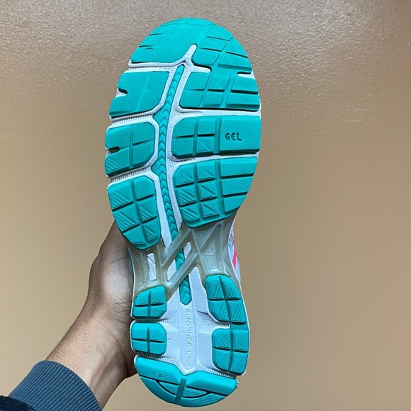 ASICS Gel Kayano 21 Women’s Running Sneakers Size 8 “White Pink Emerald Green” - Picture 14 of 16